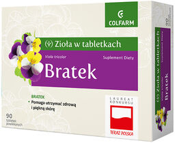Zioła w Tabletkach Bratek, 90 tabletek powlekanych