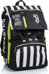Seven Wysuwany plecak szkolny Juventus, biały czarny, podwójny