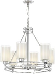 LAMPA WISZĄCA ŻYRANDOL NOWOCZESNY CHROMOWANY MARIETTA W6