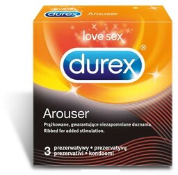 Durex prezerwatywy Arouser 12 szt prążkowane
