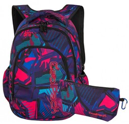 Plecak szkolny dla dziewczynki, geometryczny, granatowy, CoolPack