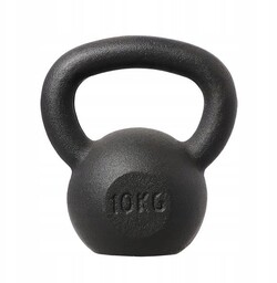 Kettlebell Czarny 10kg Hms Solidny Treningowy