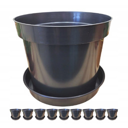 Doniczki produkcyjne czarne DonKwiat RS15 15L 32cm Ok