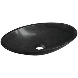 BLOK umywalka kamienna 60x35 cm, czarny Marquin, mat