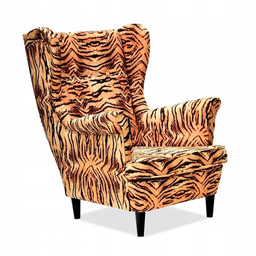 Fotel Uszak skandynawski TYGRYS TIGER w paski -