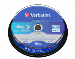 Płayty Verbatim BluRay BD-R DL - 50GB -