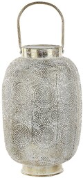 Beliani Lampion świecznik metal orient 40 cm złoty