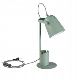Lampka biurkowa Raibo zielona E27 pojemnik Retro