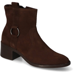 Botki Ryłko 4WVK0_6TJ Czekoladowe zamsz