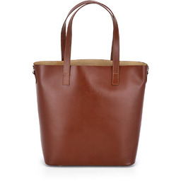 Duża pakowna torebka na ramię skórzana Shopperbag