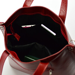 Stylowa torebka skórzana shopper na ramię