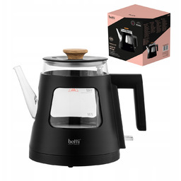 Czajnik Elektryczny Bezprzewodowy Imbryk Szklany Vivien Czarny 0,9L