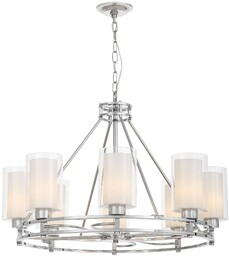 LAMPA WISZĄCA ŻYRANDOL NOWOCZESNY CHROMOWANY MARIETTA W8