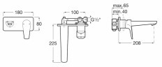 ROCA A5A3590C00 ROCA A5A3590C00 ATLAS bateria umywalkowa podtynkowa