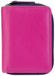 Kolorowy portfelik skórzany Visconti RB-53 RFID - jagodowy