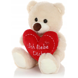 Pluszowy miś z sercem  czuły pluszowy miś