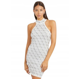 Guess Sukienka Mini z Wiskozy z Nadrukiem Logo