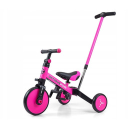 Rowerek biegowy Milly Mally Optimus Plus 4w1 Różowo-czarny