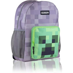 MINECRAFT Plecak dla nastolatków Creeper, 16 l, szary/zielony,