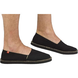Cressi Unisex Valencia Espadryle Z Gumową Podeszwą,Czarny,7 Uk,Xvb980540