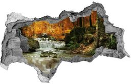 naklejka fototapeta 3D widok Wodospad w lesie