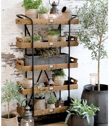 Regał Industrialny Chic Antique Na Kółkach B