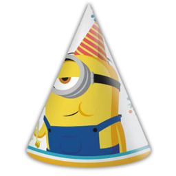Czapeczki papierowe Minionki - 6 szt.