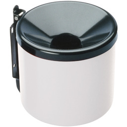 Popielniczka ścienna samogasnąca do wnętrza na zewnątrz biała