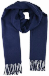 Szalik Chabrowy, Niebieski Ciepły w Jodełkę, z Frędzlami