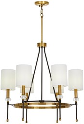 LAMPA WISZĄCA ŻYRANDOL NOWOCZESNY CZARNO-MOSIĘŻNY RODEZIO W6