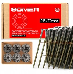Gwoździe do gwoździarki bębnowe 2,5/70 R 7200szt.