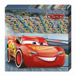 Serwetki urodzinowe Cars 3 - 33 cm -