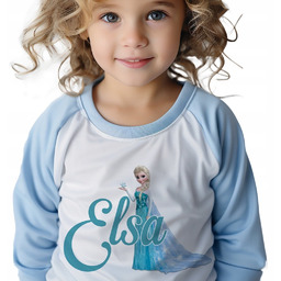 Piżama Dziecięca Niebieska KRAINA LODU ELSA Na Prezent