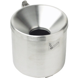 Popielniczka ścienna samogasnąca do wnętrza na zewnątrz ze