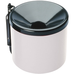 Popielniczka ścienna samogasnąca do wnętrza na zewnątrz biała