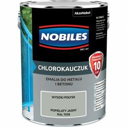 Nobiles Emalia Chlorokauczuk Popielaty Jasny RAL 7038 5L