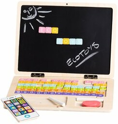 Ecotoys, laptop edukacyjny/tablica magnetyczna