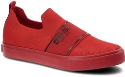 Czerwone Tenisówki Big Star Modne Buty Damskie Półbuty