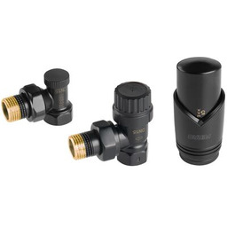 Zestaw termostatyczny kątowy czarny