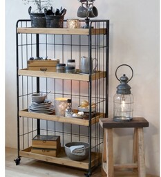 Regał Industrialny Chic Antique Na Kółkach A