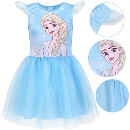 Kraina Lodu Elsa Niebieska sukienka z tiulem