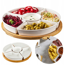 Komplet Salaterek Na Podstawie Bambusowej Ambition Porcelana