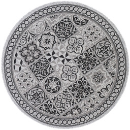 Dywan okrągły zewnętrzny Indoor and Outdoor KF87A gray