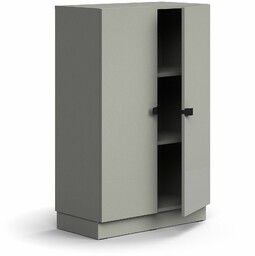 Szafa QBUS, 2 półki, cokół, uchwyty, 1252x800x420 mm,