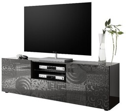 Szafka RTV antracyt połysk 181 cm Vero