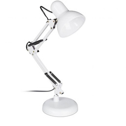 Lampa stołowa 60x15cm, biało-czarna