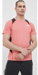 The North Face t-shirt sportowy Glacier kolor czerwony