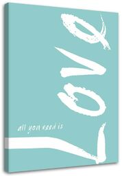 Obraz na płótnie, Niebieskie love 40x60