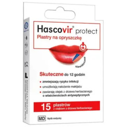 Hascovir Protect Plastry na opryszczkę, 15 sztuk