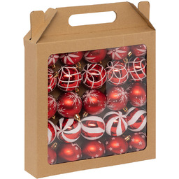 Atmosphera Zestaw bombek w brokatowe wzory, Ø 6